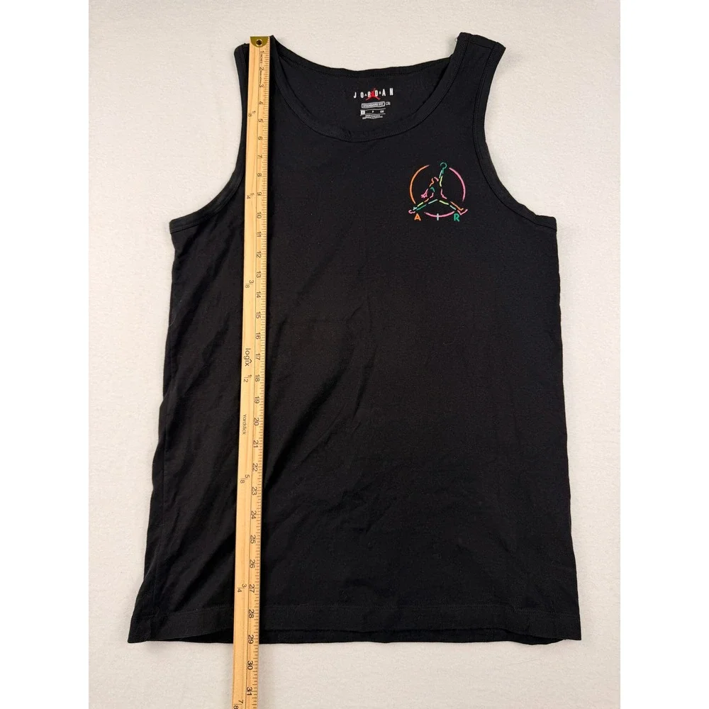 Jordan Mens Jumpman Air Graphic Tank Top Black Neon Logo Small CV3417-010